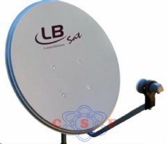 Antena Mini Parabólica de 60cm - Banda KU LB Sat + LNB Simples