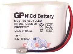 Bateria Recarregável para Telefone sem fio GP T157 3,6V 300mAh AA