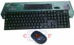 Kit Teclado e Mouse óptico wireless/sem fio Knup KP-2012