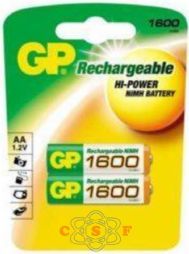 Pilha Recarregável GP 160AAHC U2 1,2V 1600mAh Blister Duas Peças AA