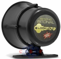 Sirene Bitonal Automotivo Look Out Dois Toques Bivolt 12volts A 24Volts Usada (Sonorizao Marcha R)