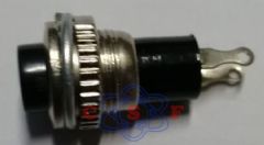 CHAVE push Botton Mini preto sem Trava (NA)Serve para Injetor de Combustivl 2 Terminais M316