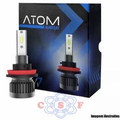 Kit L�mpada Farol Led R8 M7 Atom H1 6500K 50W 12 Volts Lumens 7400 par Menor L�mpada do Mercado