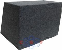 Caixa Selada Lurecar Box 1x12" Trio Carpete Grafite 40 Litros Frente Com Relevo L 50 x A 36 x P inf 39 x P sup 25 Cmts