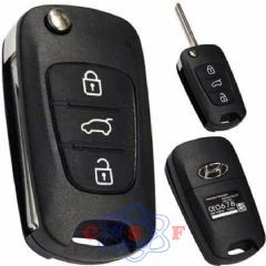 Capa Telecomando Cover Chaveiro Canivete Hyndai Kia Sportage Sorento Cerato I30 Ix35 Azera Sportage Soul Preto 3 Botes