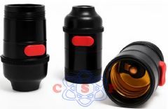 Bocal E27 Soquete Com Chave Anti Chamas Lampadas Preto