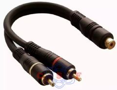 Cabo RCA E-TECH Y 1 Rca Femea +2Rca Macho 15cm