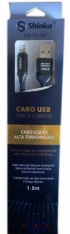 Cabo para Carregador Usb + Micro Usb Shinka SH-01 V8 2 Metros