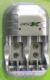 Carregador Flex FX C 03 Pilha AAA e AA + Bateria 9V Recarregável