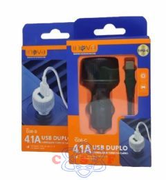 Carregador Veicular Inova Saida Dupla USB CAR 3277S 4,1 Amperes Saida USB + Cabo V 8