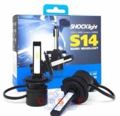 Kit Lâmpada Led SHOCKlight S14 Nano H3 32 Watts 9 a 12 Volts Lumens 3600 par 6000K Menor Lâmpada do Mercado