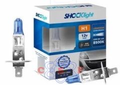 Lâmpada Automotiva ShockLighT tSuper Branca 8500k H3 Kit Duas Peças SL-120003SBBA