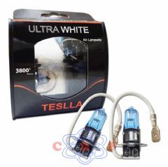 Lâmpada Automotiva Super Branca 3800K TH3UB 12V 55W Ultra White Teslla Kit duas peças0k