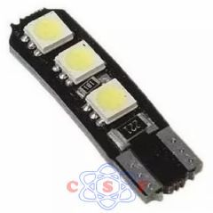 Lâmpada Automotiva T10 SMD Esmagada Cambus 6 Leds 5050 Unitario