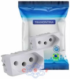 Módulo Tomada 2P + 1T 10a Branco Tramontina Liz