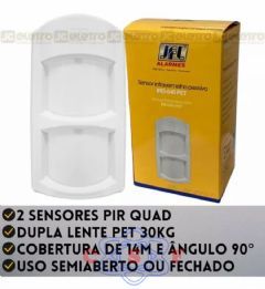 Sensor de Presença JFL IRD 640 Pet 30 Kilos Infra vermelho Passivo Duplo pr Area Semi Aberta