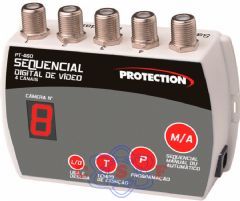 Sequencial Digital de Vídeo 4 Entradas de Câmera 1 Saída Video PT-460