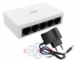 Switch Altek Rede Ethernet 5 Portas 1000 mbps 1GB Fonte Bivolt