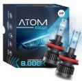 Kit Lmpada Farol Led R8 M7 Atom H7 50W 12 Volts Lumens 7400 par 8000K Menor Lmpada do Mercado
