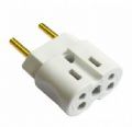 AdaptadorBob Esponja Entra 2 Pinos 10 Amperes Sai 2 Femea 10 A + 2 Femeas 20 A Nylon e Porcelana